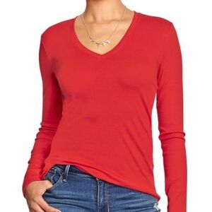 Eddie Bauer Shirt Womens 2XL Pink Top Long Sleeve Casual V-Neck